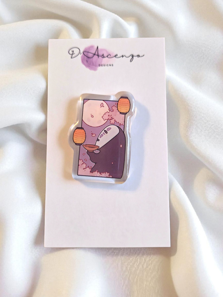 Ghibli Acrylic Panel Pin: No Face