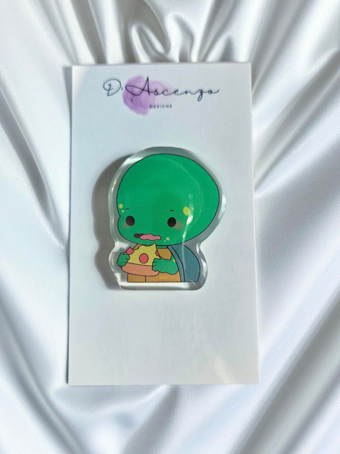 ROTTMNT Acrylic Pin: Pizza Time Mikey