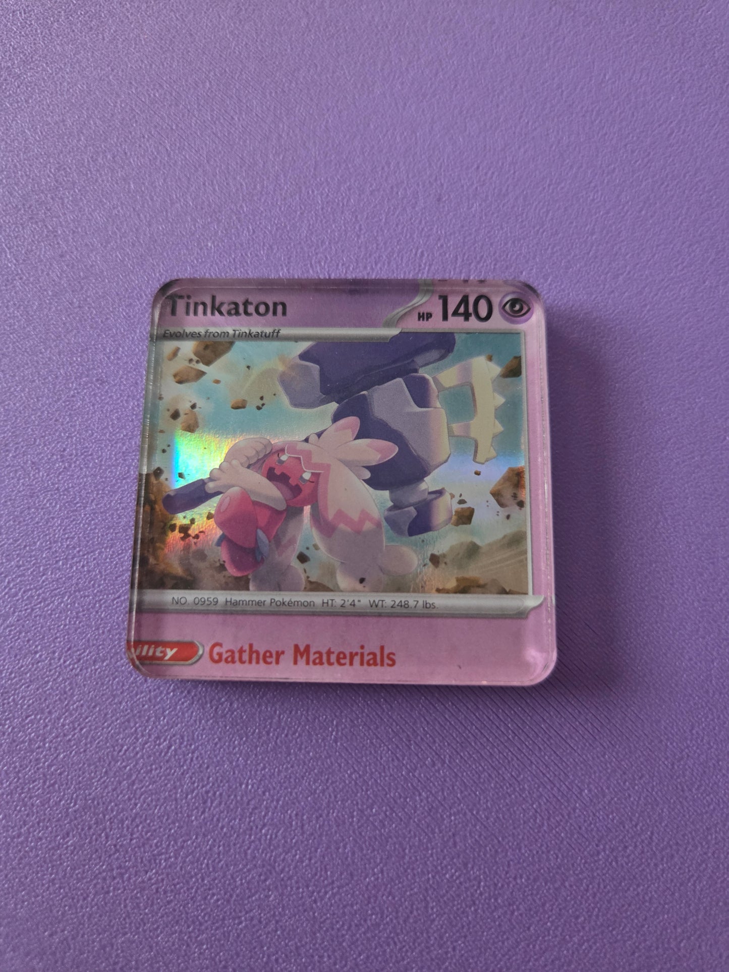 Upcycled Pokemon Card Magnets: Psychic Type