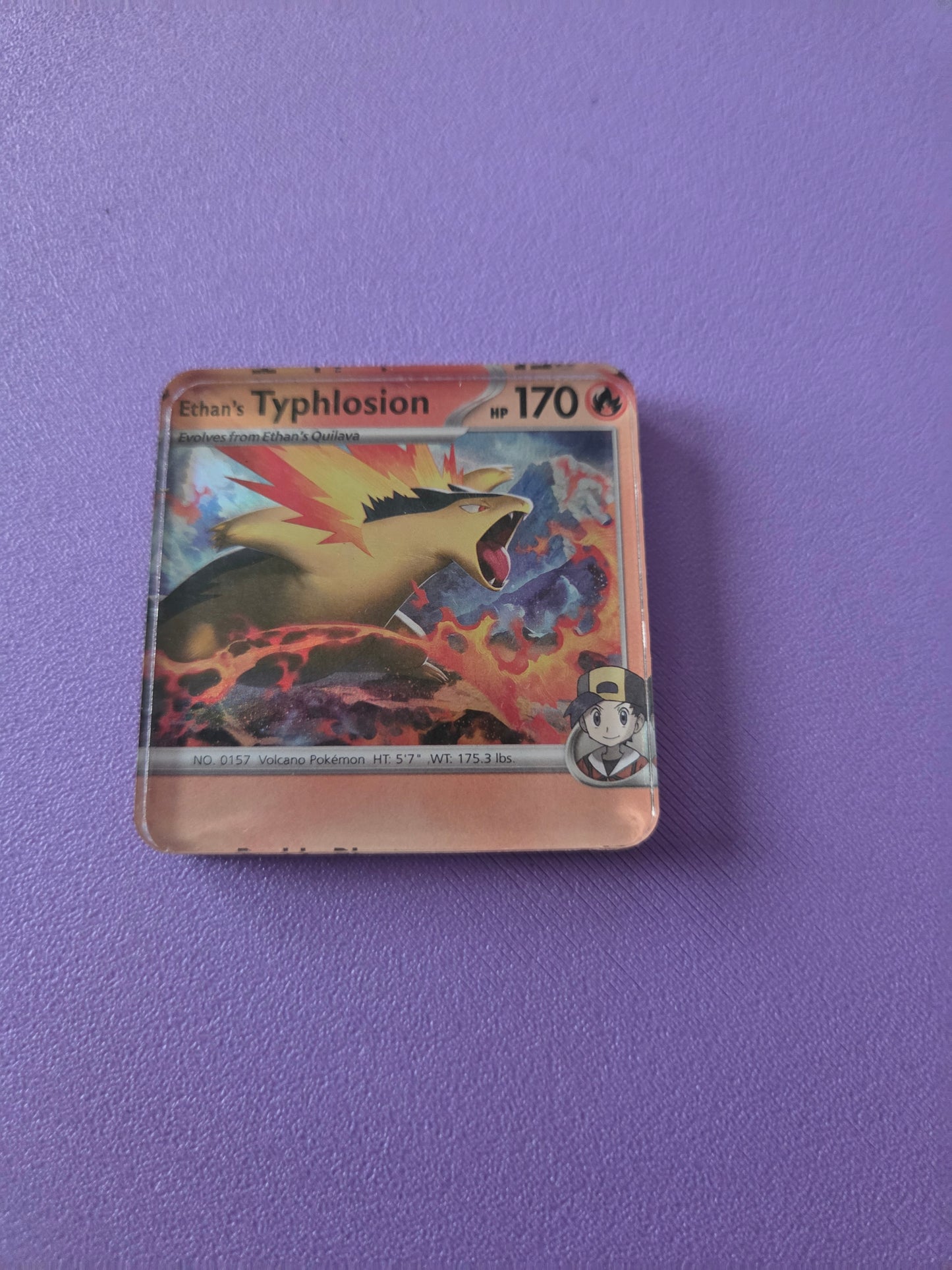 Upcycled Pokemon Card Magnets: Fire Type