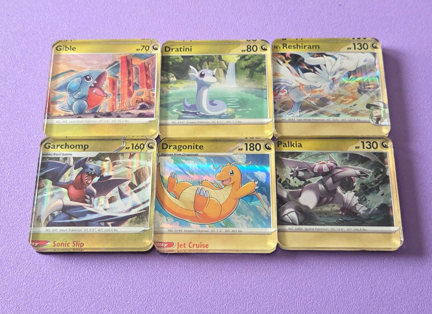Upcycled Pokemon Card Magnets: Dragon Type