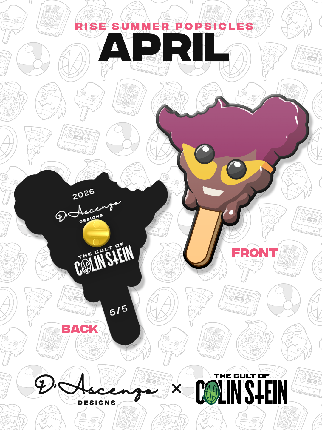 ROTTMNT: Popsicle Enamel Pins - TheColinStein Collab Series