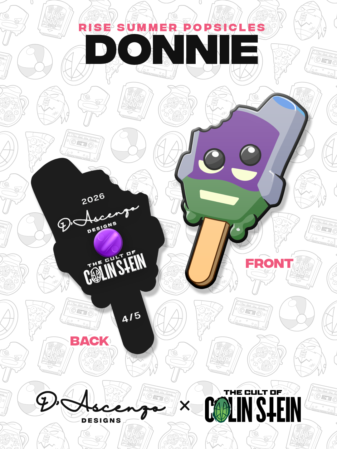 ROTTMNT: Popsicle Enamel Pins - TheColinStein Collab Series
