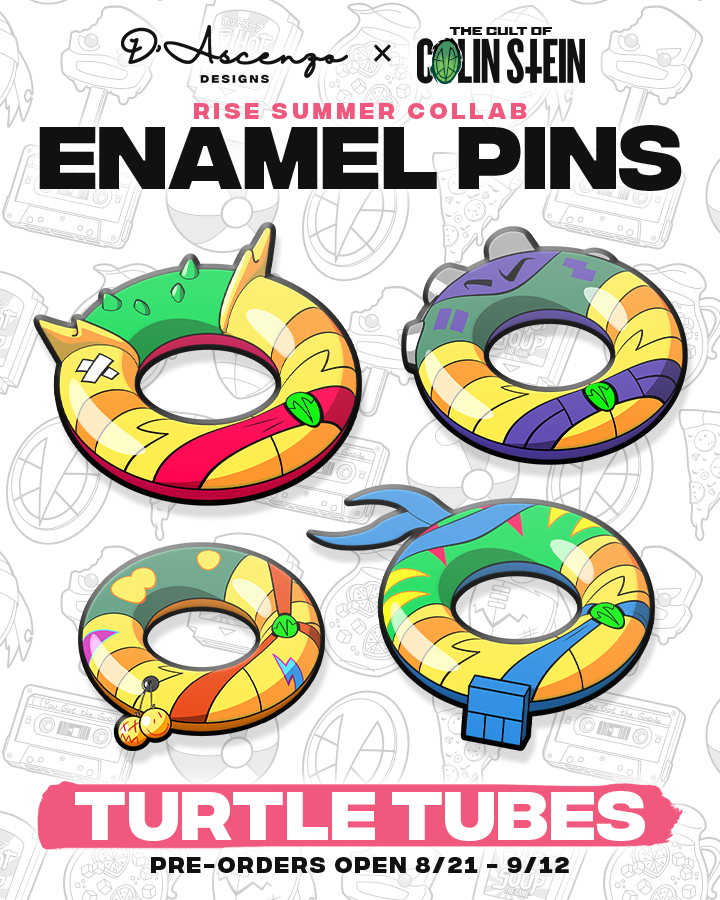 ROTTMNT: Turtle Tubes Enamel Pins - TheColinStein Collab Series