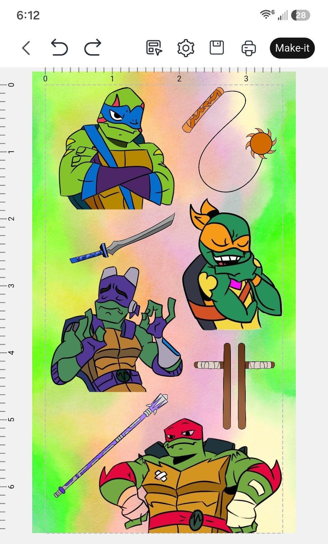 ROTTMNT: Rise Sticker Sheet