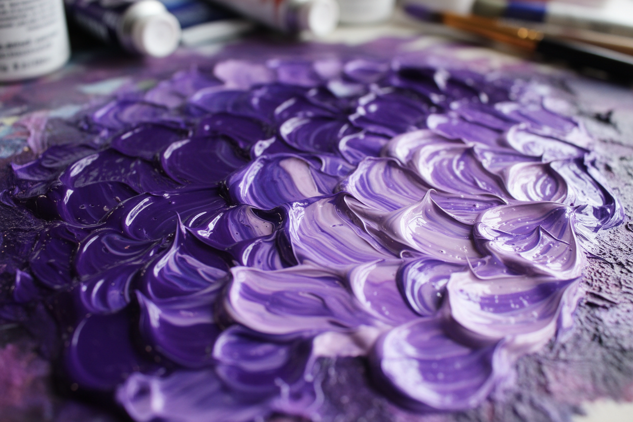 mix purple paint