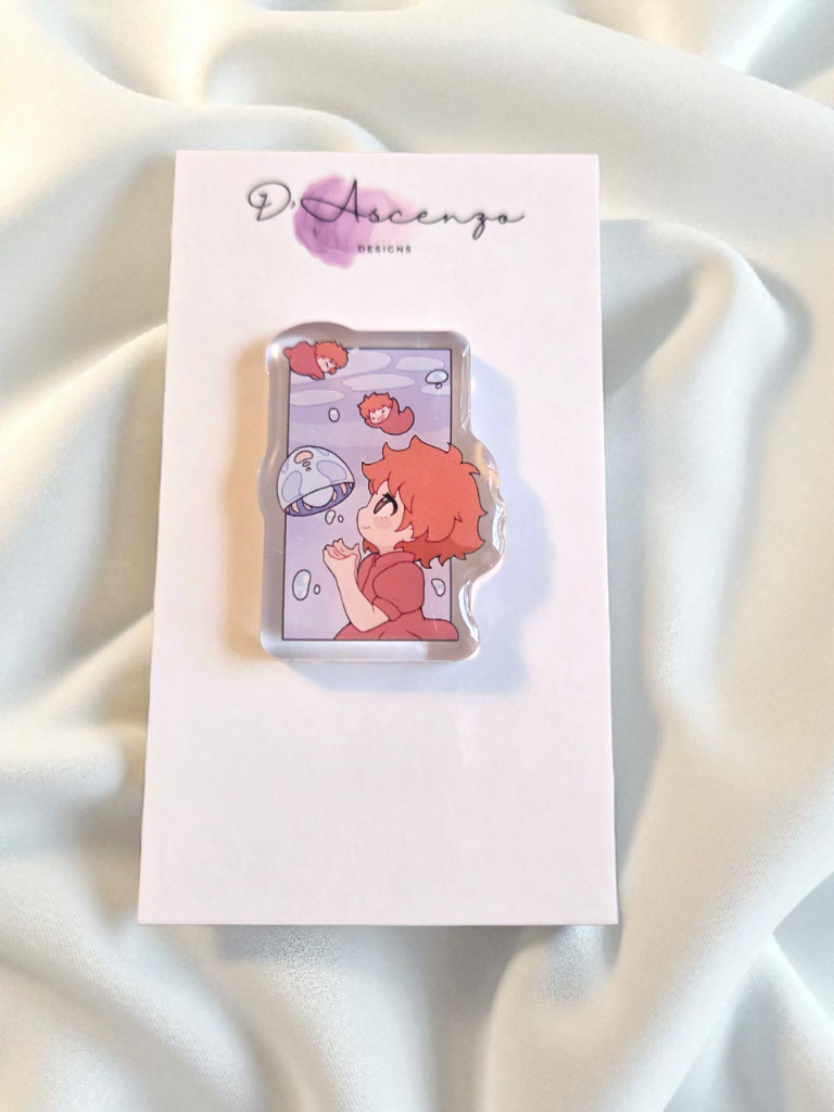 Ghibli Acrylic Panel Pin: Ponyo